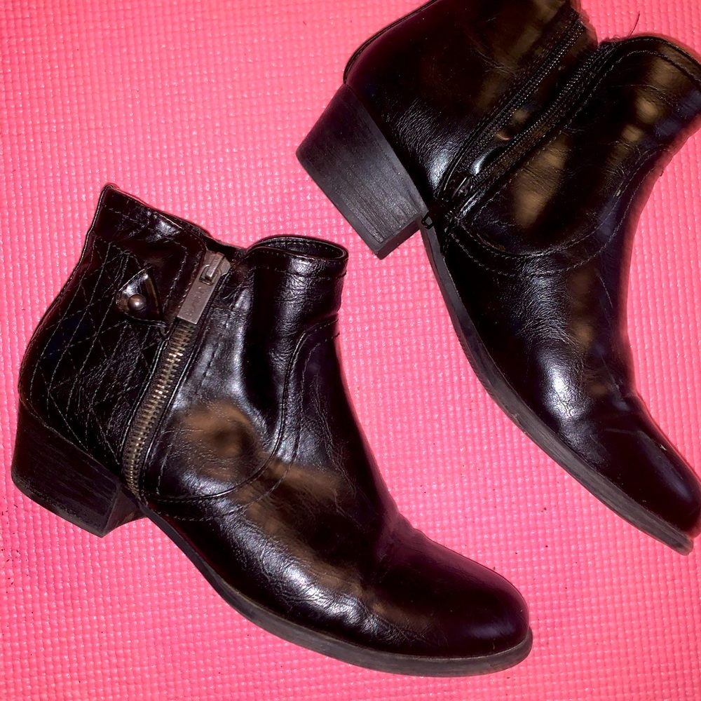 Black ankle boots